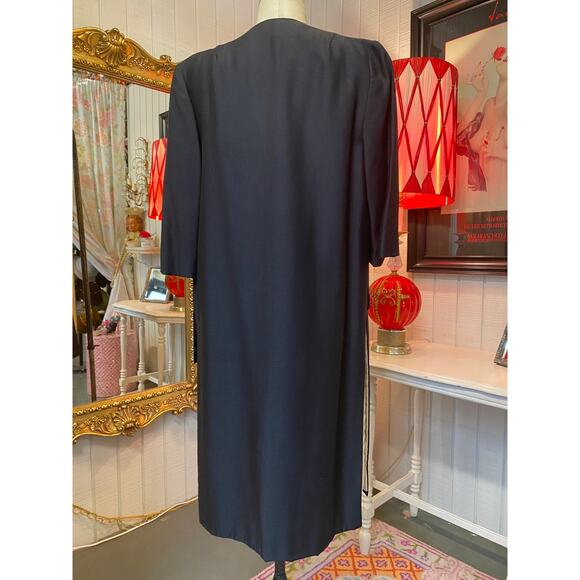 vtg 1960s 2 piece sheath and coat trompe l'oeil fabiola reversible 60s fashion - Picture 14 of 15